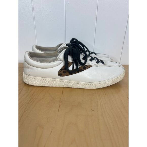 NWT‎ Tretorn Nylite Plus Leather Sneakers in White Leopard Size 10 1/2 - Picture 3 of 9